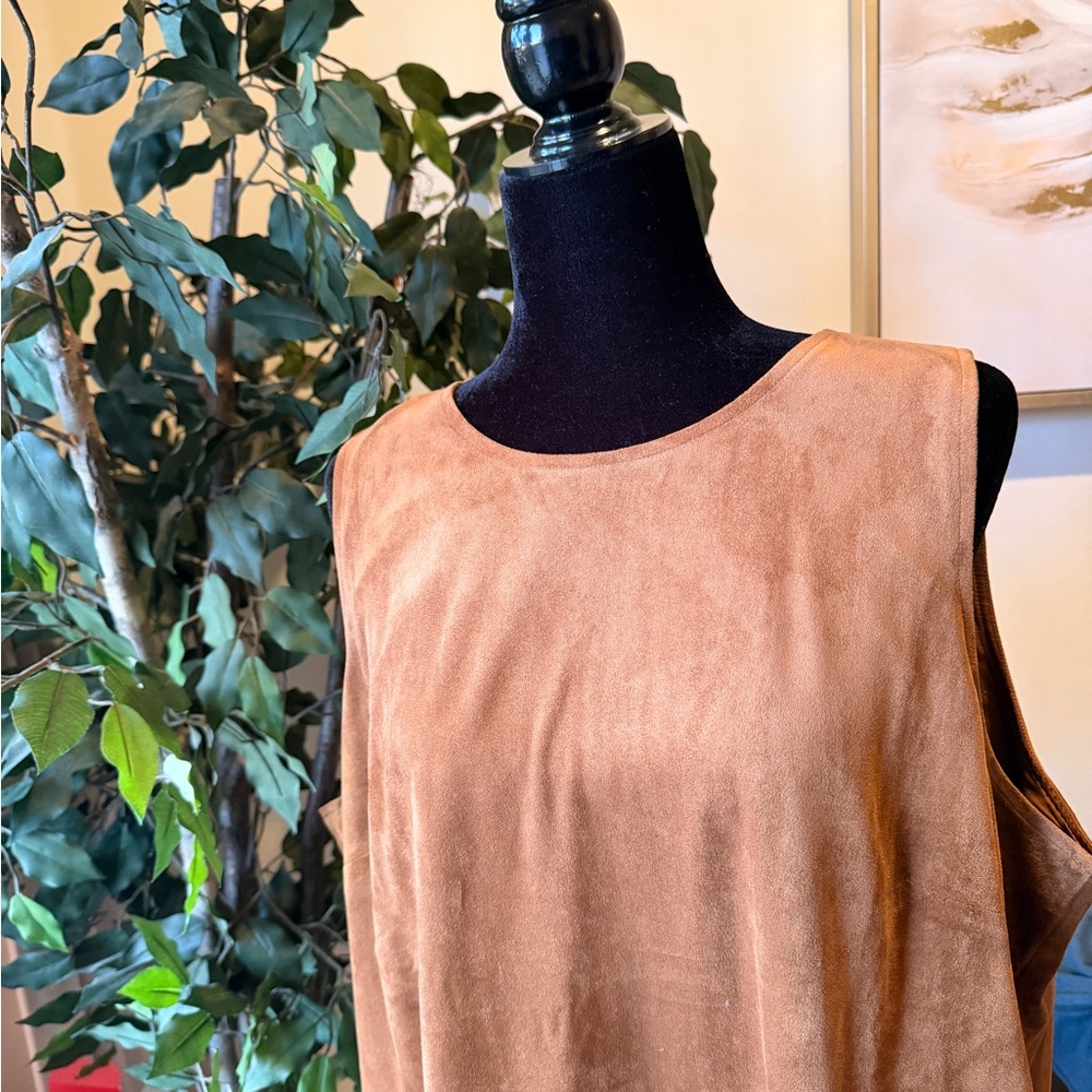 J. Crew Camel Sleeveless Faux Suede Dress